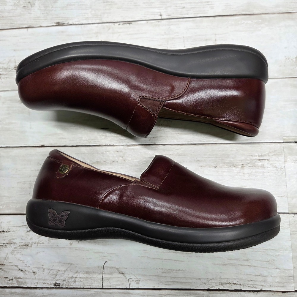 Alegria Keli Professional Clog Slip On Women 40 Brown Burgundy Leather KEL-8141 - Picture 5 of 10